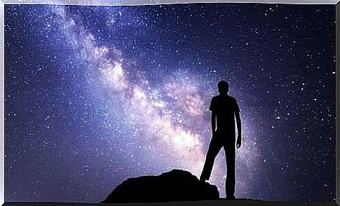 A man and the universe.