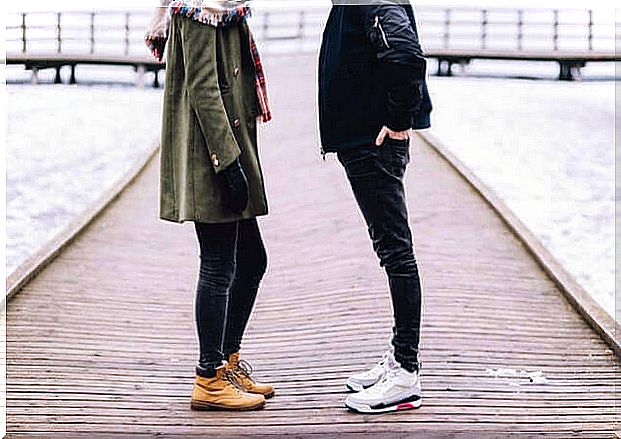 A couple on a pier