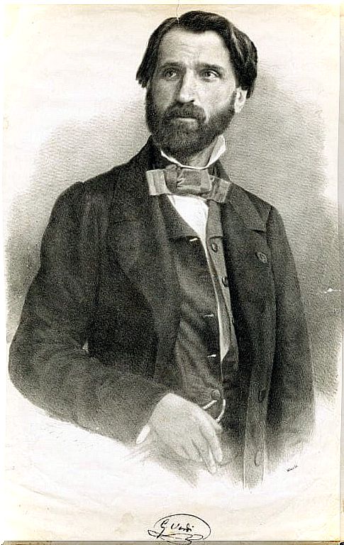 An illustration of a young Giuseppe Verdi