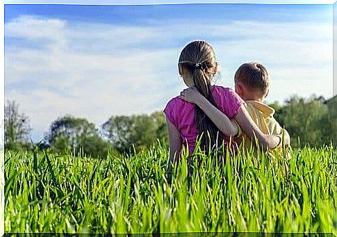 Siblings experiencing a separation.