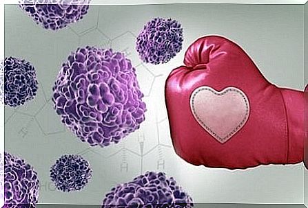 A pink boxing glove that stops cancer cells