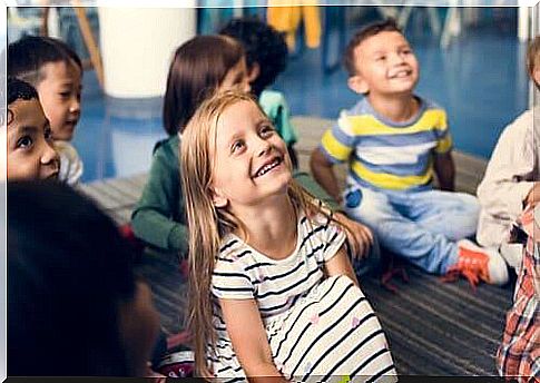 Some smiling children.