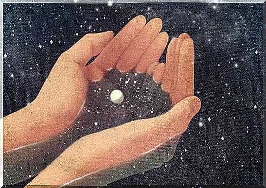 Hands hold the universe